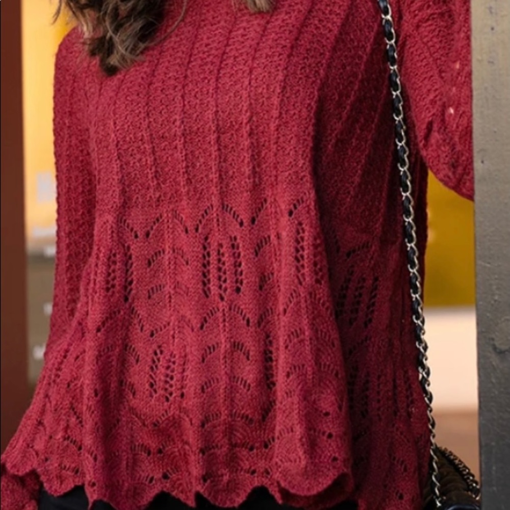 Grace & Lace Snowflake Sweater Size XL